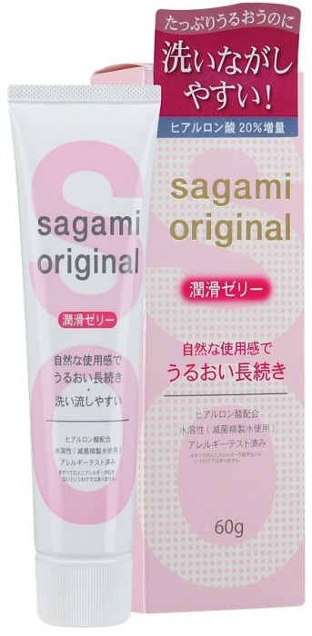Гель-смазка на водной основе Sagami Original - 60 гр. - Sagami - купить с доставкой в Тюмени
