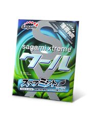 Презерватив Sagami Xtreme Mint с ароматом мяты - 1 шт. - Sagami - купить с доставкой в Тюмени