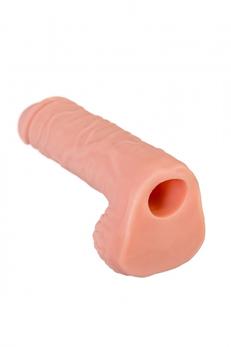 Телесная удлиняющая фаллическая насадка - 16 см. - ToyFa - в Тюмени купить с доставкой