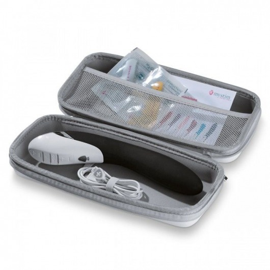 Вибратор с электростимуляцией Sizzling Simon Black Edition - 27 см. - MyStim - купить с доставкой в Тюмени