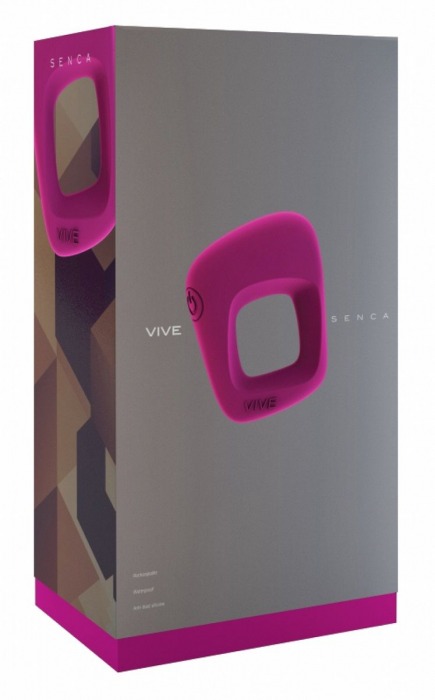 Розовое эрекционное вибрирующее кольцо Senca - Shots Media BV - в Тюмени купить с доставкой