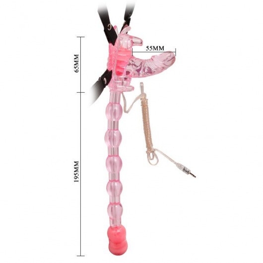 Бабочка для клитора с анальным массажером 3-в-1 - Baile