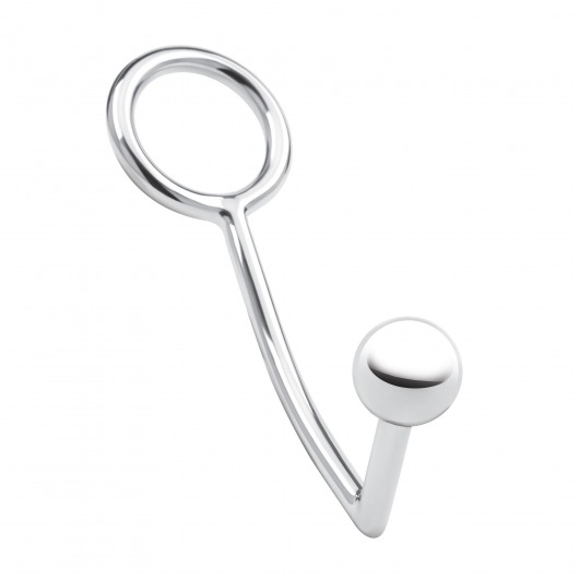Кольцо на пенис с анальным стимулятором Stainless Steel Anal Hook   Cock Ring - BlueLine - в Тюмени купить с доставкой