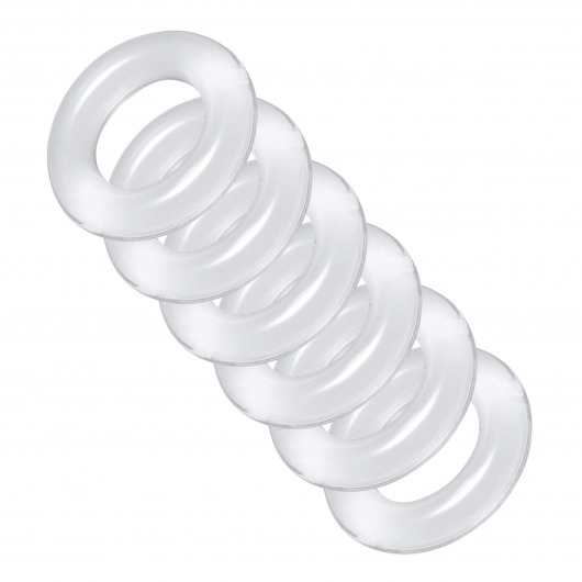 Комплект из 6 прозрачных эрекционных колец Ring Master Custom Ball Stretcher Kit - XR Brands - в Тюмени купить с доставкой