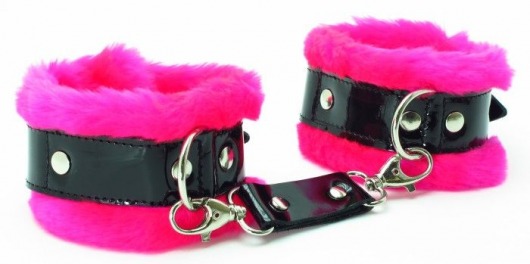 Розовые наручники с мехом BDSM Light - БДСМ Арсенал - купить с доставкой в Тюмени