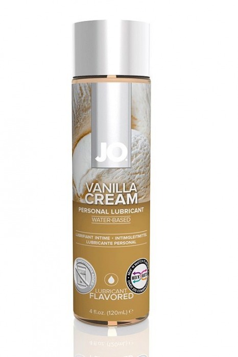 Лубрикант на водной основе с ароматом ванили JO Flavored Vanilla H2O - 120 мл. - System JO - купить с доставкой в Тюмени