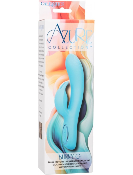 Голубой вибратор-кролик Bunny G - 22,7 см. - California Exotic Novelties