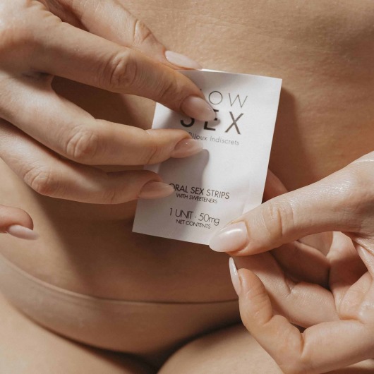 Полоски для орального секса Slow Sex Oral Sex Strips - 7 шт. - Bijoux Indiscrets - купить с доставкой в Тюмени