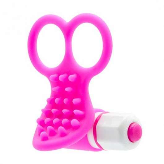 Розовый вибростимулятор с петлями для пальцев SEE YOU FINGERING PINK - Dream Toys