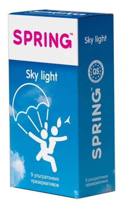 Ультратонкие презервативы SPRING SKY LIGHT - 9 шт. - SPRING - купить с доставкой в Тюмени