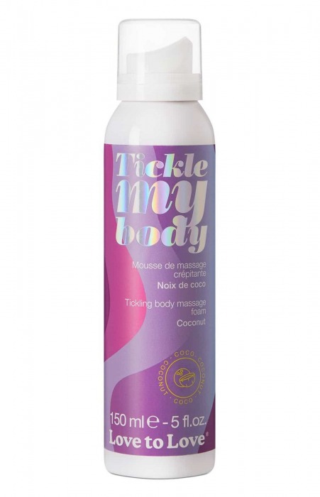 Массажная хрустящая пенка Tickle My Body Coconut с ароматом кокоса - 150 мл. - Love to Love - купить с доставкой в Тюмени