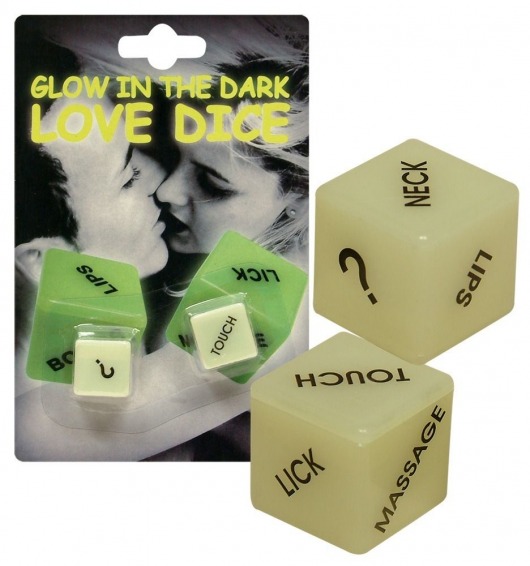 Кубики для любовных игр Glow-in-the-dark с надписями на английском - Orion - купить с доставкой в Тюмени
