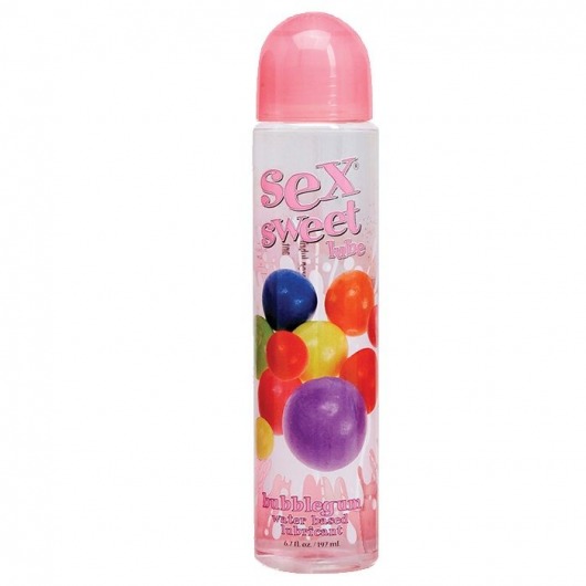Вкусовой лубрикант Sex Sweet Lube Bubble Gum с ароматом жевачки - 197 мл. - Topco Sales - купить с доставкой в Тюмени