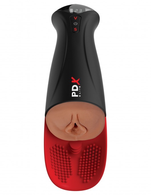 Мастурбатор-вагина в колбе с вибрацией Fuck-O-Matic Pro XL - Pipedream - в Тюмени купить с доставкой