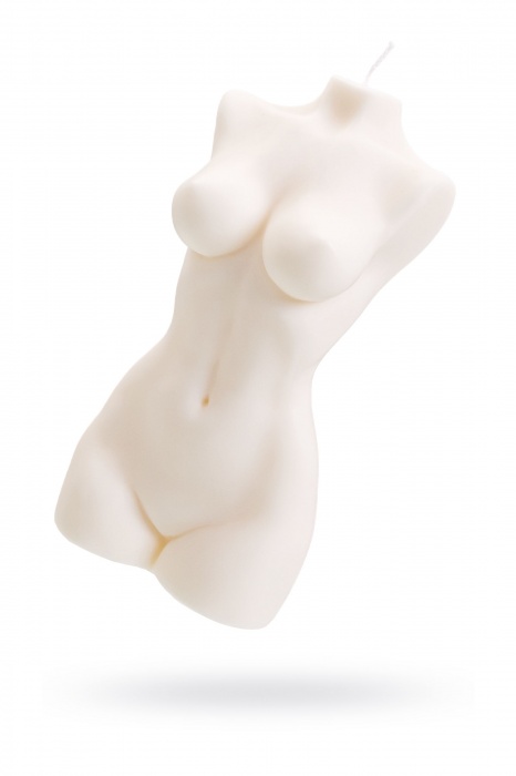 Белая интерьерная свеча в форме женского торса - 850 гр. - Pecado - купить с доставкой в Тюмени