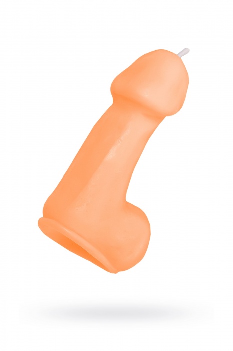 Оранжевая свеча в форме пениса - 47 гр. - Pecado - купить с доставкой в Тюмени