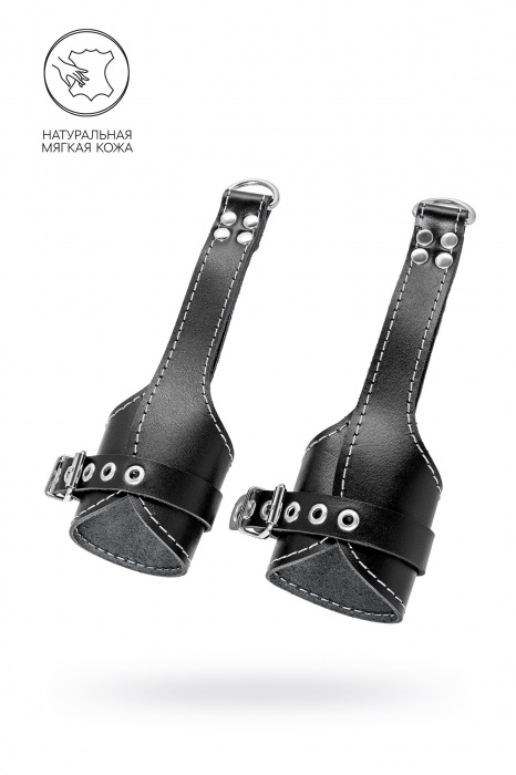 Черные подвесы с белой строчкой - Pecado - купить с доставкой в Тюмени