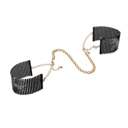 Чёрные дизайнерские наручники Desir Metallique Handcuffs Bijoux - Bijoux Indiscrets - купить с доставкой в Тюмени