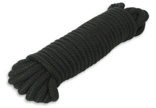 Чёрная веревка для связывания - 10 м. - Пикантные штучки - купить с доставкой в Тюмени