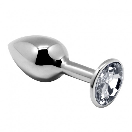 Серебристая анальная втулка с прозрачным кристаллом Mini Metal Butt Plug Size L - 9 см. - Adrien Lastic в Тюмени Серебристая анальная втулка с прозрачным кристаллом Mini Metal Butt Plug Size L - 9 см. - Adrien Lastic