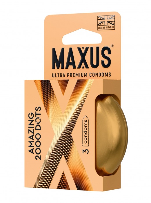 Точечные презервативы MAXUS 2000 Amazing Dots с железным кейсом - 3 шт. - Maxus - купить с доставкой в Тюмени