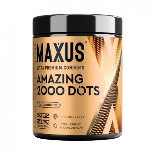 Точечные презервативы MAXUS 2000 Amazing Dots с железным кейсом - 15 шт. - Maxus - купить с доставкой в Тюмени