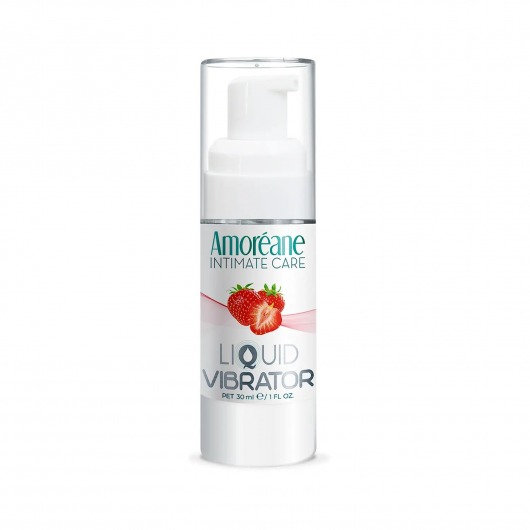 Жидкий вибратор со вкусом клубники Amoreane Strawberry - 30 мл. - Amoreane - купить с доставкой в Тюмени