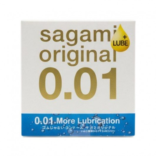 Увлажнённый презерватив Sagami Original 0.01 Extra Lub - 1 шт. - Sagami - купить с доставкой в Тюмени