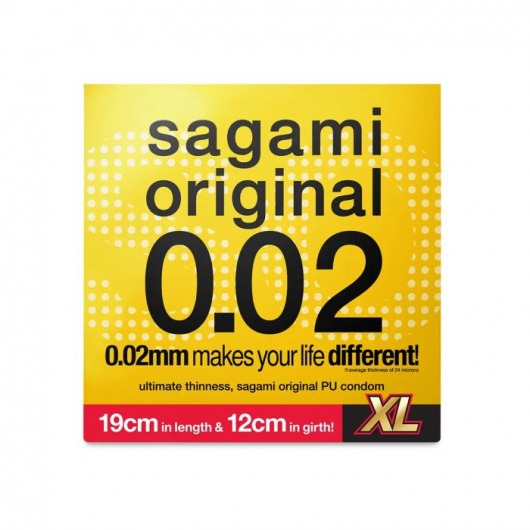 Презерватив увеличенного размера Sagami Original 0.02 XL-size - 1 шт. - Sagami - купить с доставкой в Тюмени