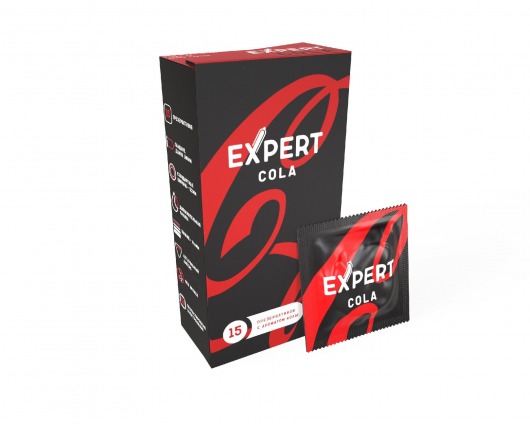 Презервативы с ароматом колы Expert Cola - 15 шт. - Expert - купить с доставкой в Тюмени
