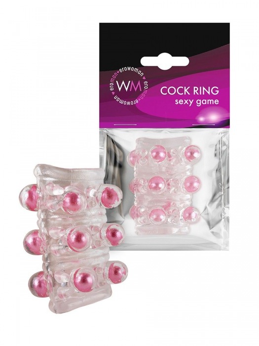 Прозрачная сквозная насадка на пенис с цветными шариками - Erowoman-Eroman - в Тюмени купить с доставкой