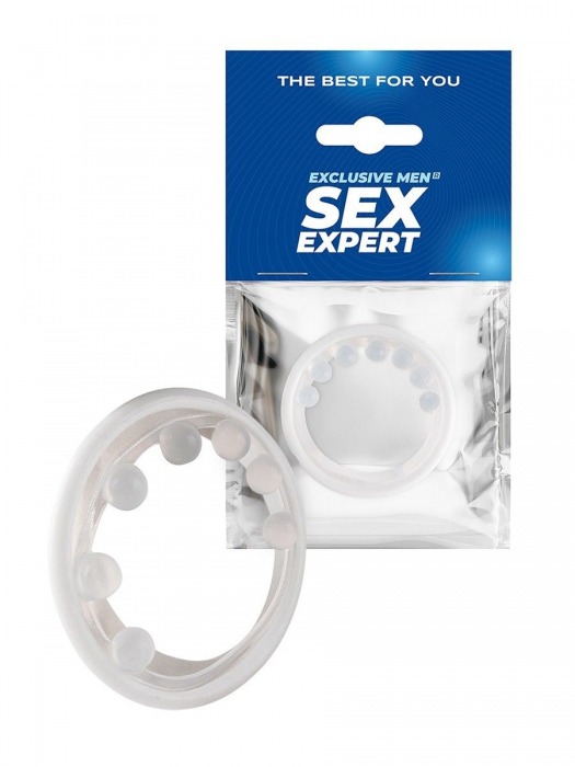 Эрекционное кольцо с мягкой стимулирующей насадкой - Sex Expert - в Тюмени купить с доставкой Эрекционное кольцо с мягкой стимулирующей насадкой - Sex Expert - в Тюмени купить с доставкой