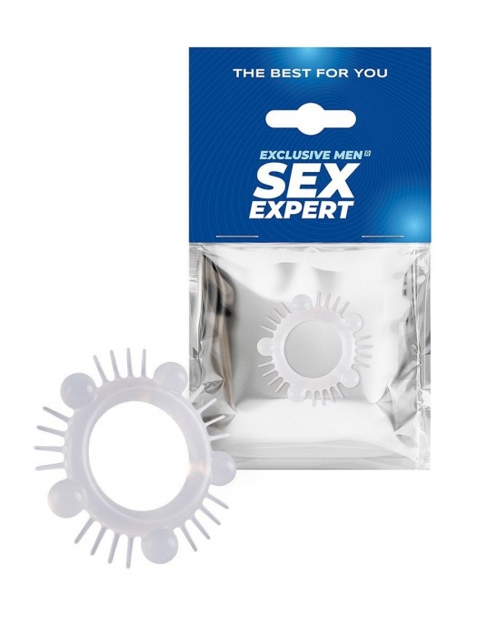 Эластичное эрекционное кольцо с шишечками и шипами - Sex Expert - в Тюмени купить с доставкой Эластичное эрекционное кольцо с шишечками и шипами - Sex Expert - в Тюмени купить с доставкой