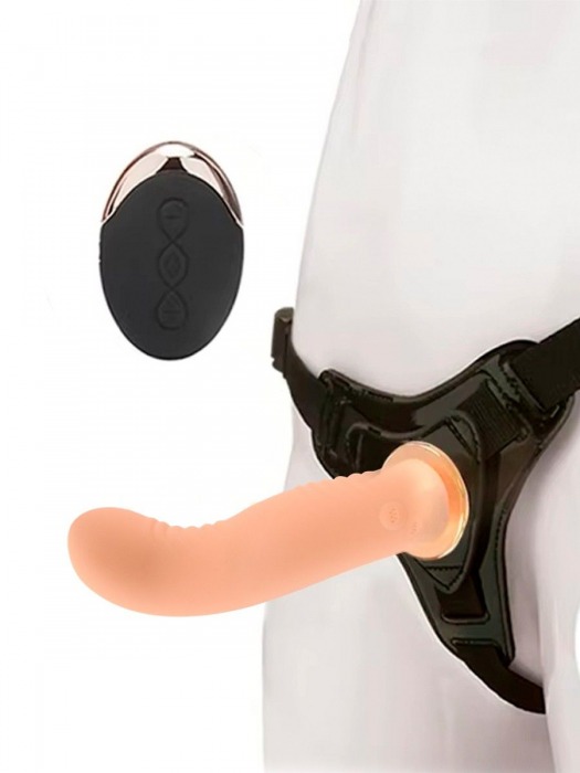 Женский вибрострапон со съемной насадкой и пультом ДУ - Erokay - купить с доставкой в Тюмени