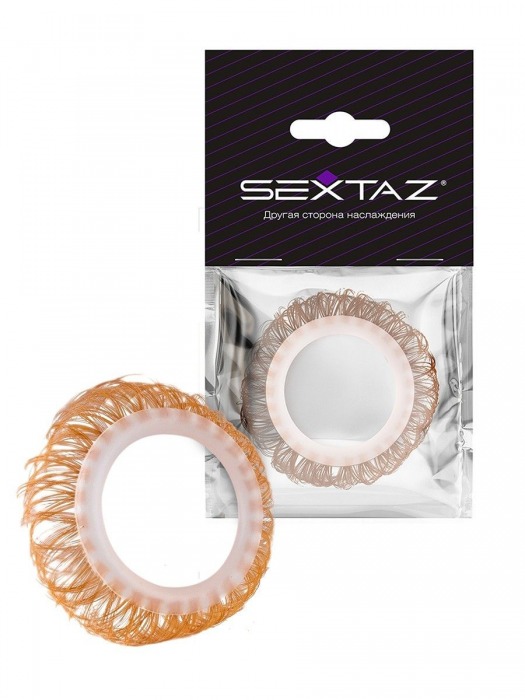 Эрекционное кольцо с бежевыми «ресничками» - Sextaz - в Тюмени купить с доставкой