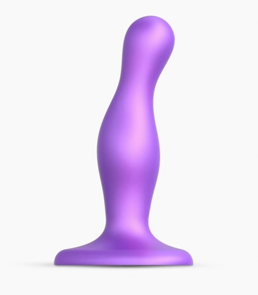 Фиолетовая насадка Strap-On-Me Dildo Plug Curvy size S - Strap-on-me - купить с доставкой в Тюмени