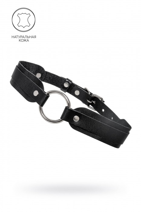 Черный кожаный чокер-ошейник со скруглёнными углами - Pecado - купить с доставкой в Тюмени