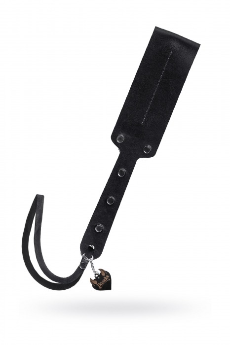 Черный кожаный пэддл - 32 см. - Pecado - купить с доставкой в Тюмени