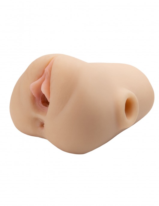 Телесный мастурбатор с вибрацией Double Pounder Vibrating Squeeze Stroker - Pipedream - в Тюмени купить с доставкой