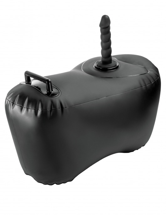 Черное надувное кресло с платформой для фиксации дилдо Body Dock Inflatable Love Seat - Pipedream - купить с доставкой в Тюмени