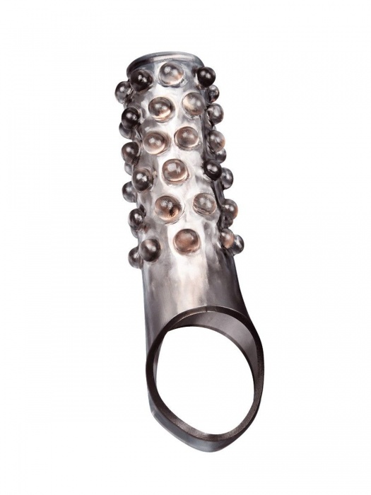 Дымчатая насадка на пенис с выпуклостями - 11 см. - Sex Expert - в Тюмени купить с доставкой