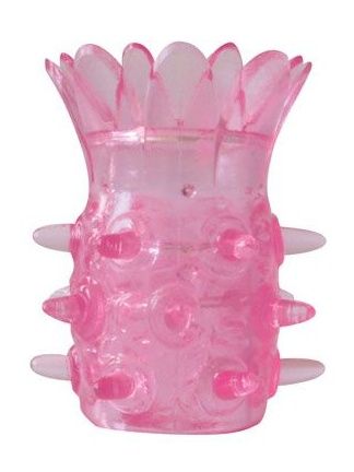 Розовая насадка на пенис с шипиками Лепестки - Erowoman-Eroman - в Тюмени купить с доставкой