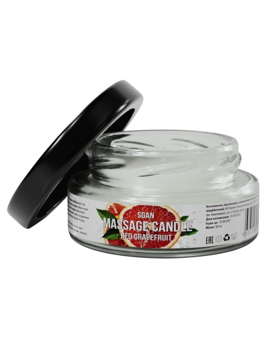 Массажная свеча «Красный грейпфрут» - 50 мл. - SGAN - купить с доставкой в Тюмени