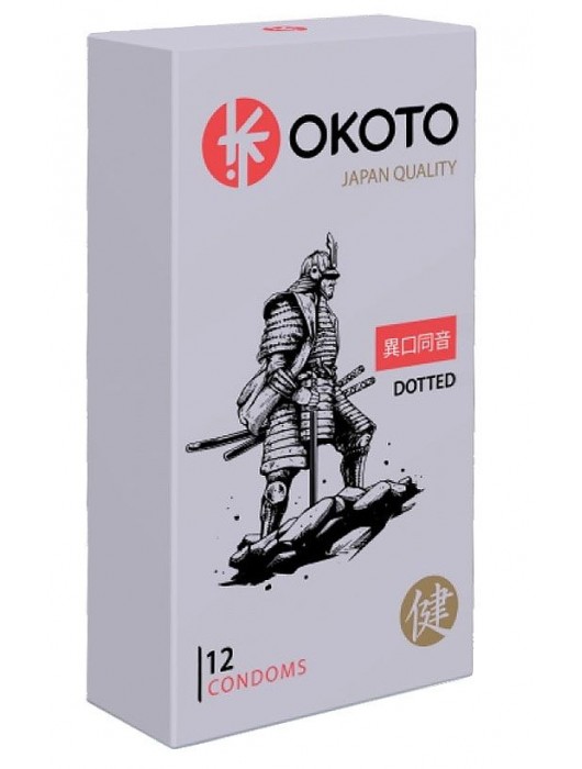 Точечные презервативы OKOTO Dotted - 12 шт. - Sitabella - купить с доставкой в Тюмени