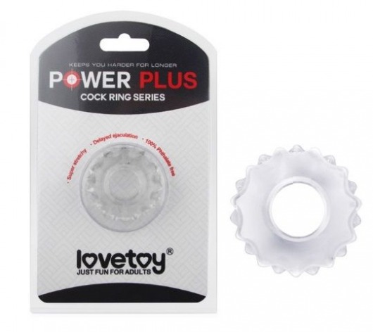 Прозрачное эрекционное кольцо Power Plus - Lovetoy - в Тюмени купить с доставкой