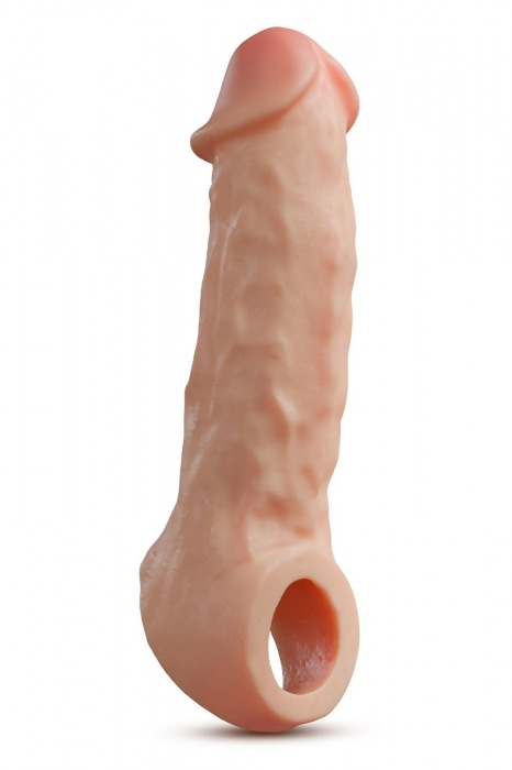 Телесная насадка-удлинитель Intrepid 9.25 Inch Realistic Penis Extender Sleeve - 23,5 см. - Blush Novelties - в Тюмени купить с доставкой