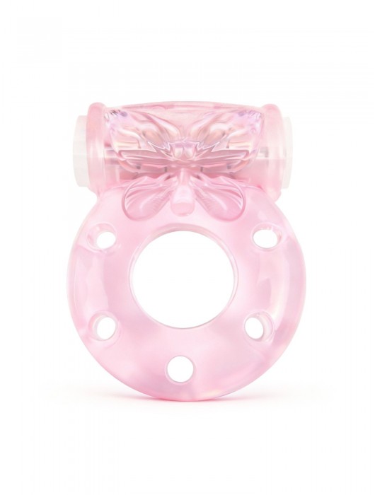 Розовое эрекционное виброкольцо с бабочкой - 1137 - в Тюмени купить с доставкой