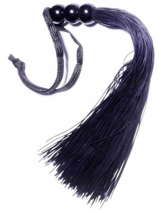 Черная силиконовая плетка - 25,4 см. - Boys of Toys - купить с доставкой в Тюмени