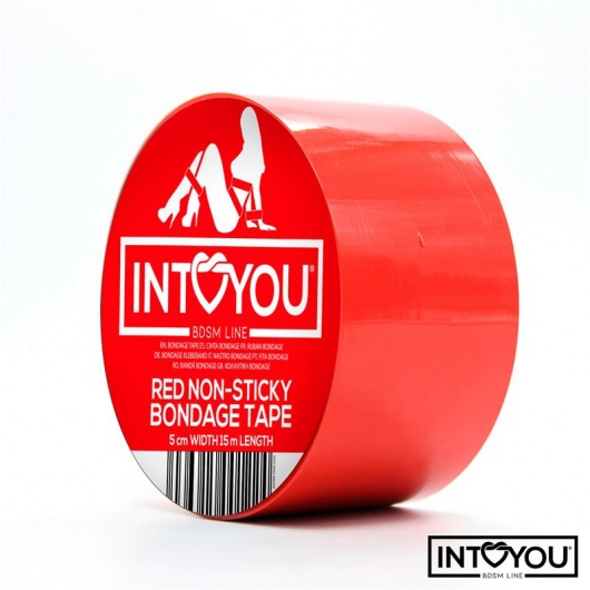 Красный скотч для фиксации Non-Sticky Bondage Tape - 15 м. - Intoyou - купить с доставкой в Тюмени