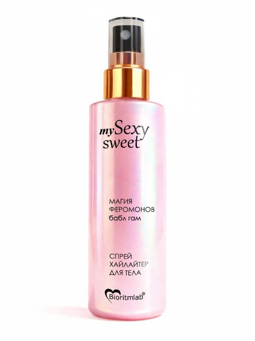 Спрей хайлайтер для тела Sexy Sweet с ароматом бабл-гам, шиммером и феромонами - 200 мл. -  - Магазин феромонов в Тюмени